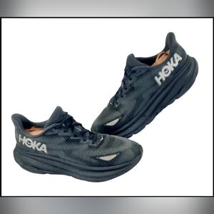 Hoka One One Clifton 9 GTX Womens 9.5 Shoes Black Gore-Tex Sneaker 1141490